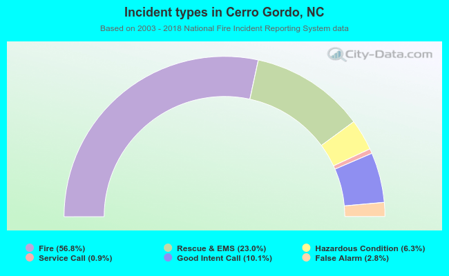 Incident types in Cerro Gordo, NC