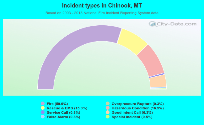 Incident types in Chinook, MT