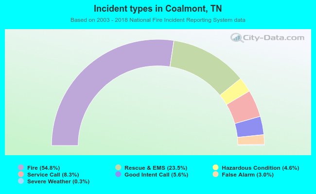 Incident types in Coalmont, TN