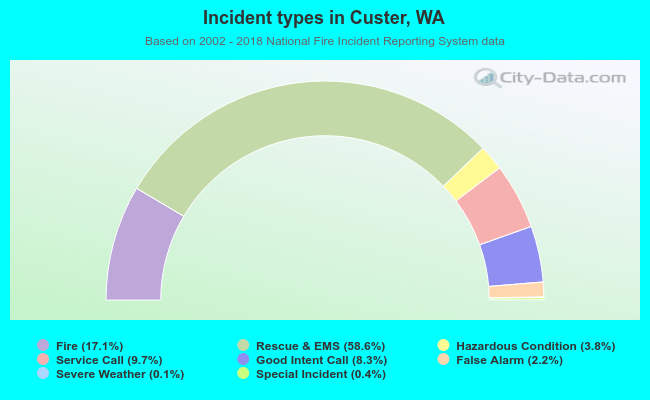 Incident types in Custer, WA