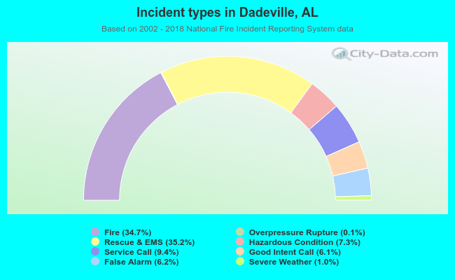 Incident types in Dadeville, AL