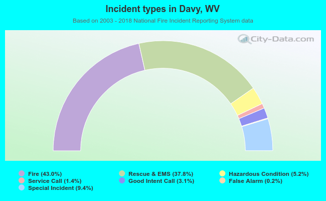 Incident types in Davy, WV