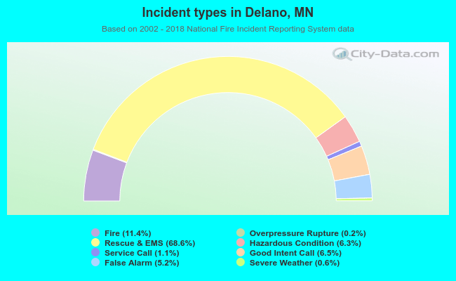 Incident types in Delano, MN