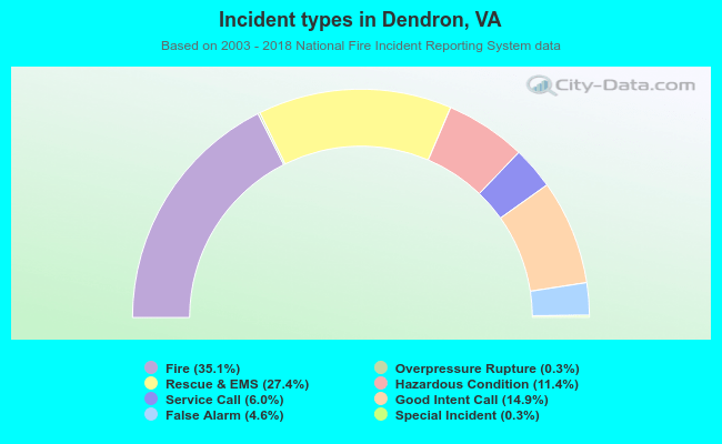 Incident types in Dendron, VA