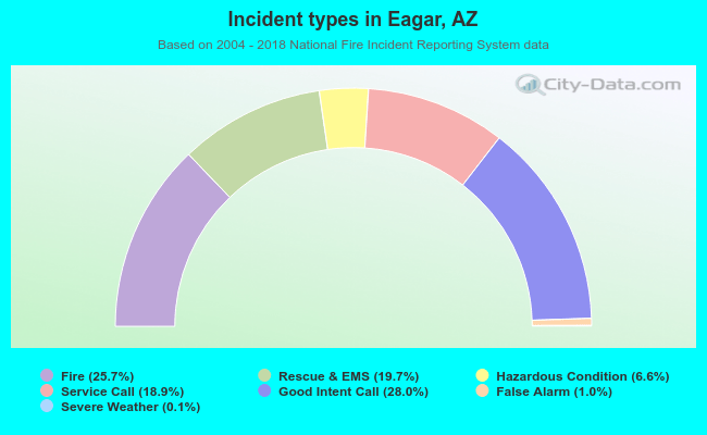 Incident types in Eagar, AZ