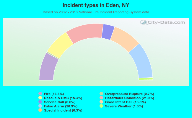 Incident types in Eden, NY