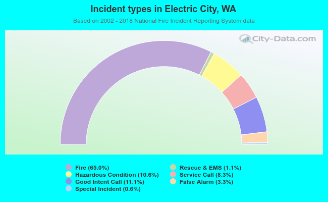 Incident types in Electric City, WA
