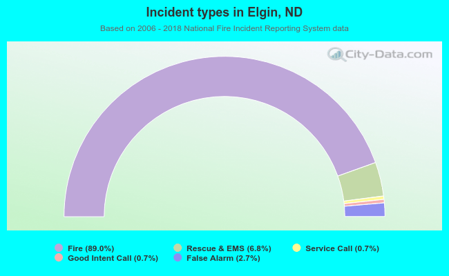 Incident types in Elgin, ND
