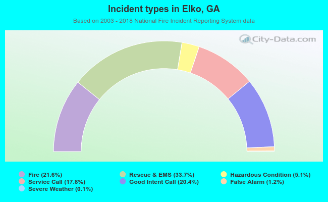 Incident types in Elko, GA
