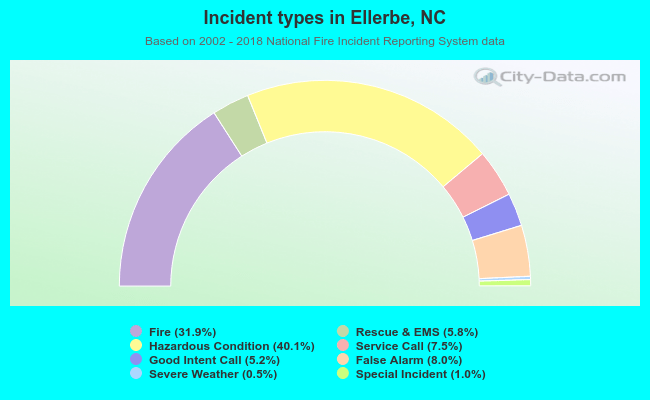 Incident types in Ellerbe, NC