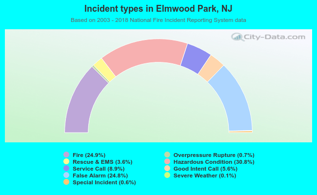 Incident types in Elmwood Park, NJ