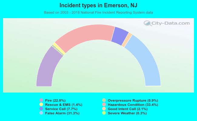 Incident types in Emerson, NJ
