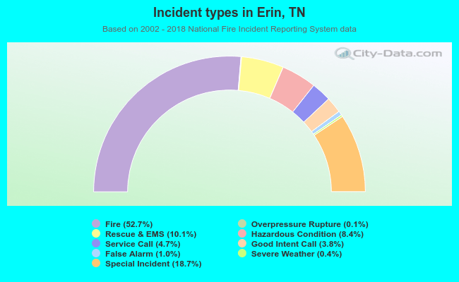 Incident types in Erin, TN