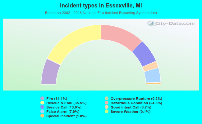 Incident types in Essexville, MI