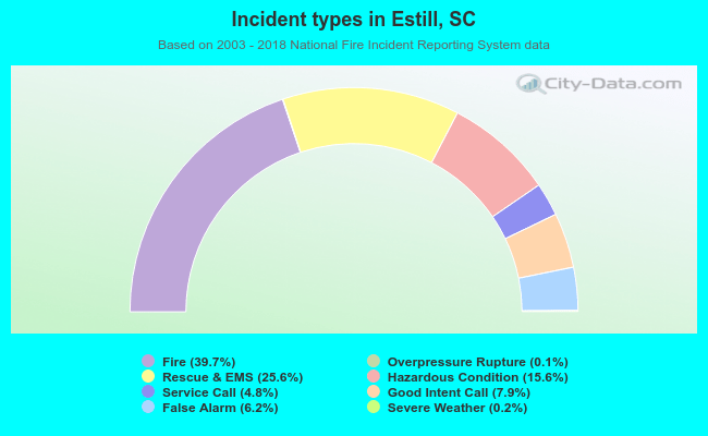 Incident types in Estill, SC
