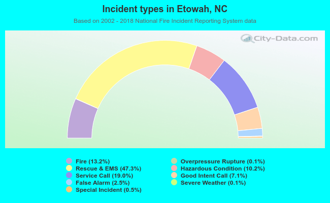Incident types in Etowah, NC