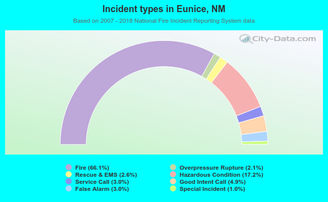 Incident types in Eunice, NM