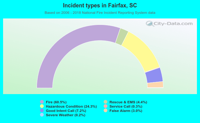 Incident types in Fairfax, SC