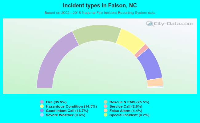 Incident types in Faison, NC