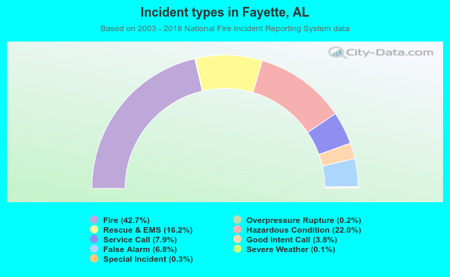 Incident types in Fayette, AL