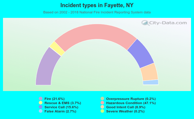 Incident types in Fayette, NY