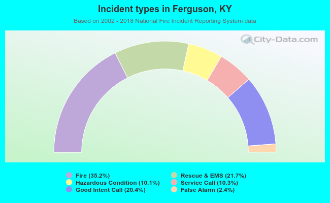Incident types in Ferguson, KY