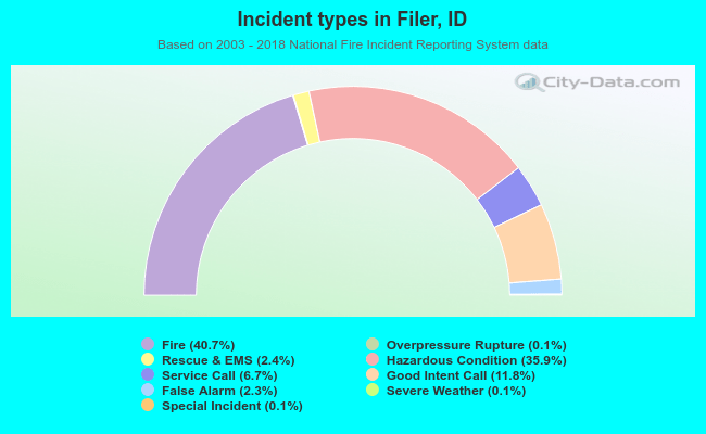 Incident types in Filer, ID