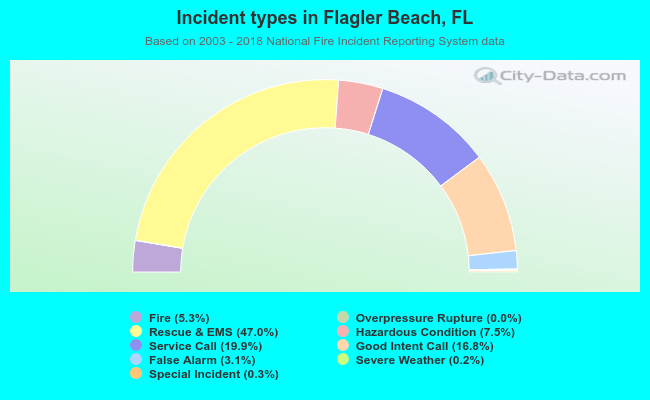 Incident types in Flagler Beach, FL