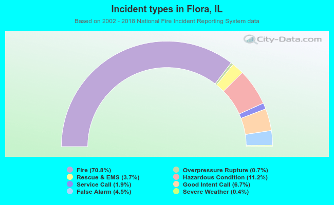 Incident types in Flora, IL