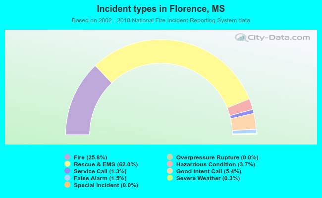 Incident types in Florence, MS