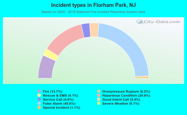 Incident types in Florham Park, NJ