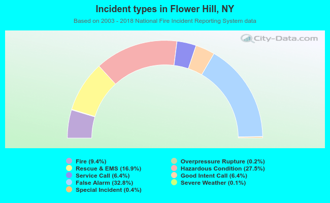Incident types in Flower Hill, NY
