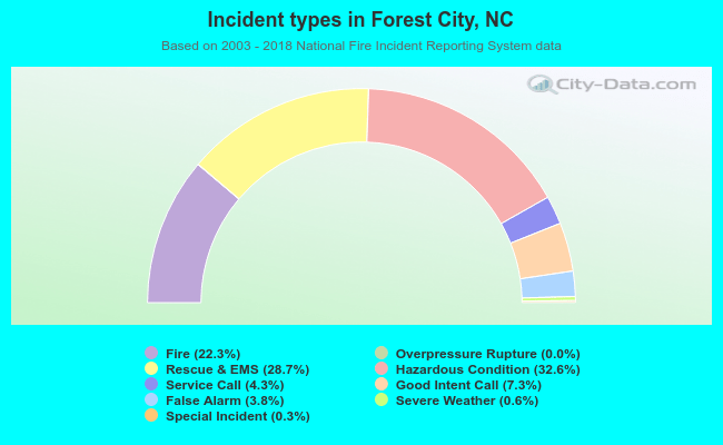 Incident types in Forest City, NC