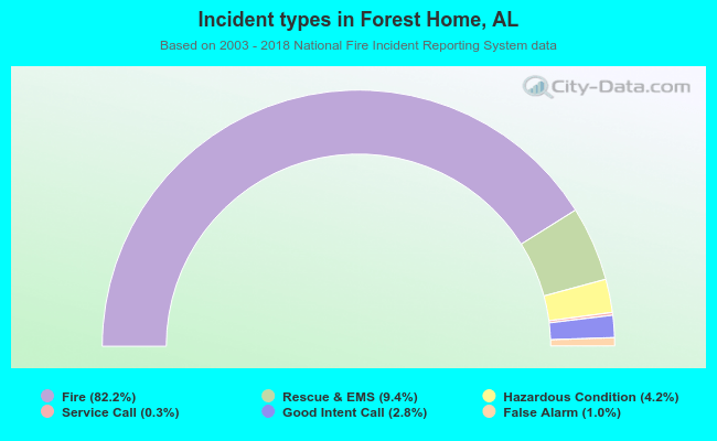 Incident types in Forest Home, AL