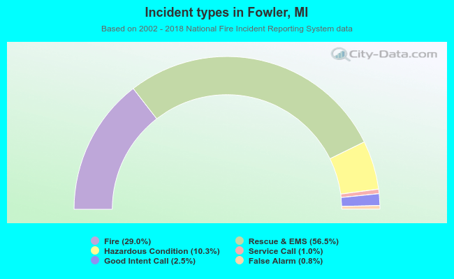 Incident types in Fowler, MI