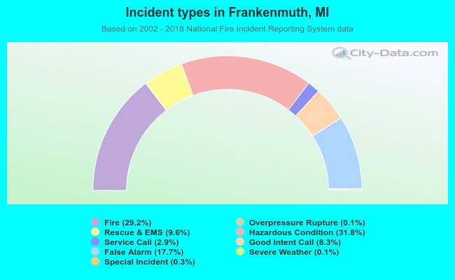 Incident types in Frankenmuth, MI