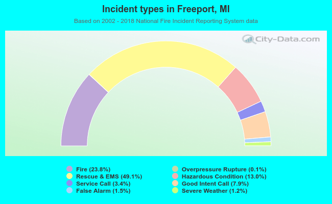 Incident types in Freeport, MI