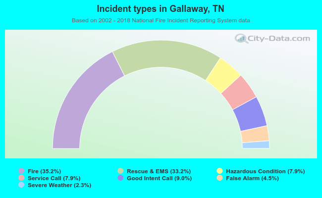 Incident types in Gallaway, TN