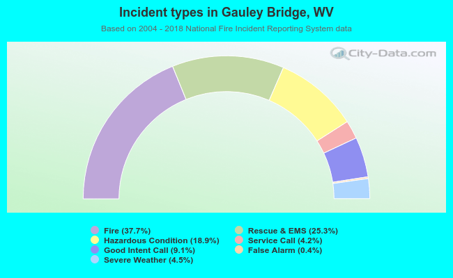 Incident types in Gauley Bridge, WV