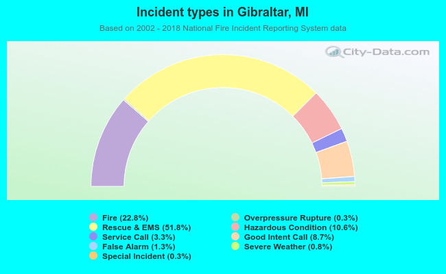 Incident types in Gibraltar, MI