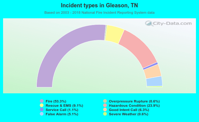 Incident types in Gleason, TN