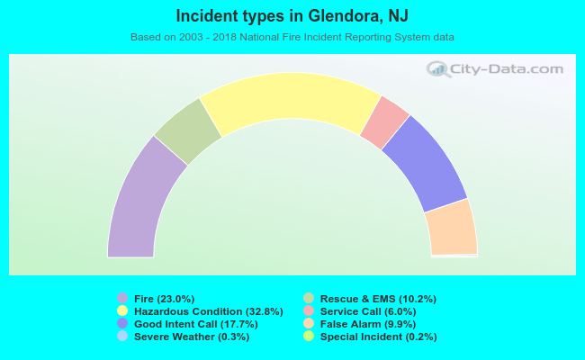 Incident types in Glendora, NJ