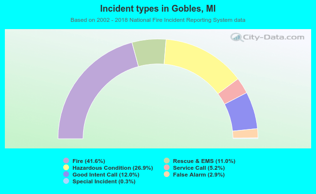 Incident types in Gobles, MI