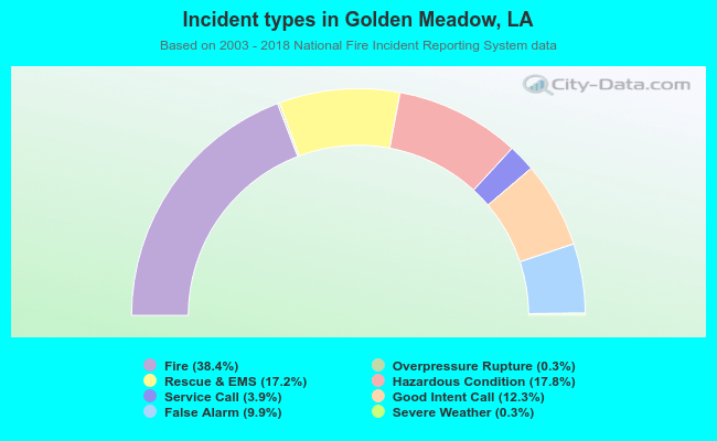 Incident types in Golden Meadow, LA