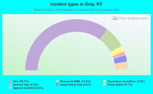 Incident types in Gray, KY