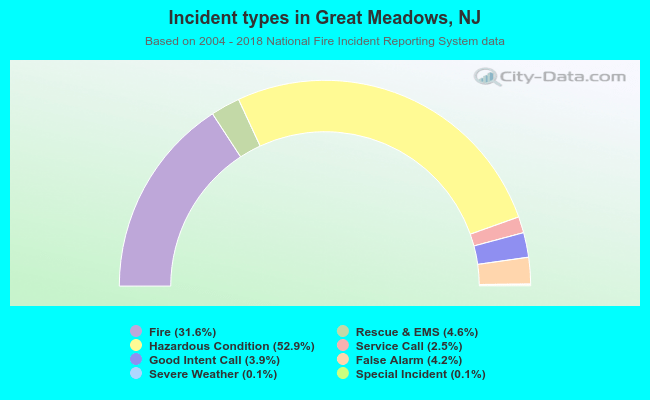 Incident types in Great Meadows, NJ