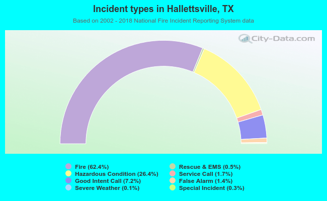 Incident types in Hallettsville, TX