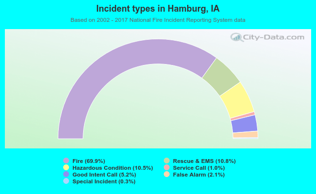 Incident types in Hamburg, IA