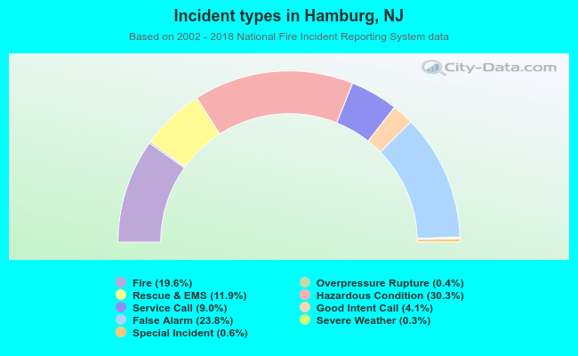 Incident types in Hamburg, NJ