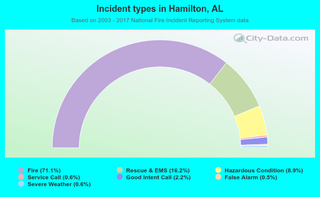 Incident types in Hamilton, AL